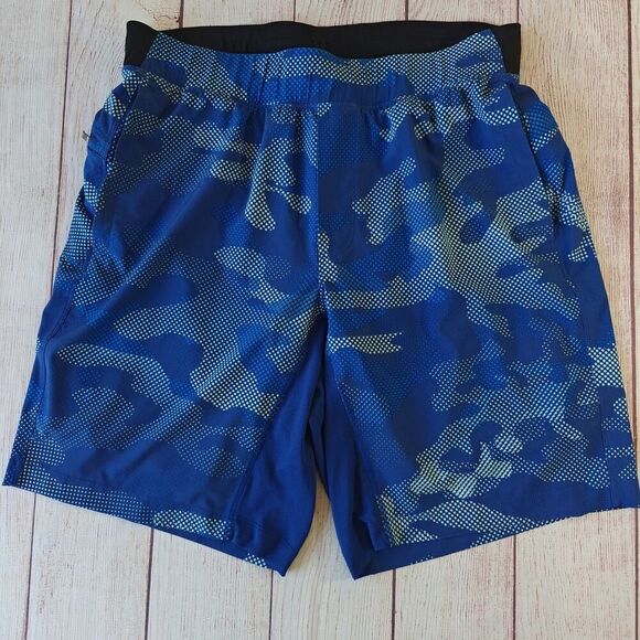 Lululemon T.H.E. Short *Luxtreme Liner 9" Big Pebble Camo Dark Cobalt Sea Mist - Picture 5 of 12